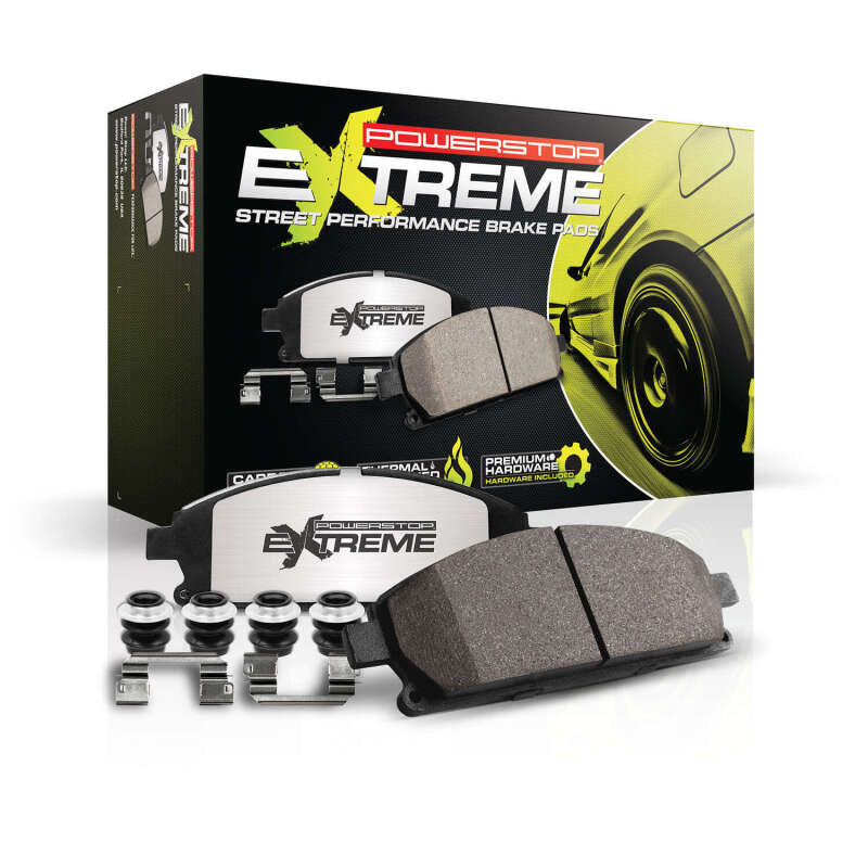 Power Stop 2020 Ford Mustang Front Z26 Extreme Street Brake Pads w/Hardware - Racecraft Industries