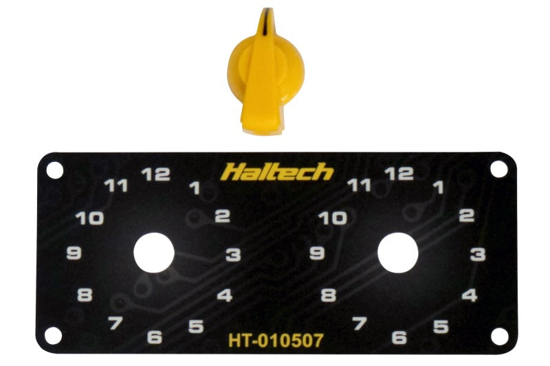 Haltech Dual Switch Panel Kit w/Yellow Knob - Racecraft Industries