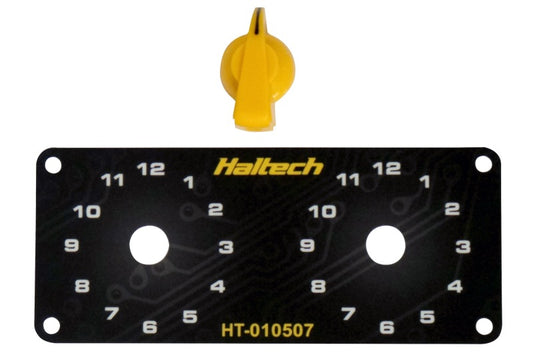 Haltech Dual Switch Panel Kit w/Yellow Knob - Racecraft Industries