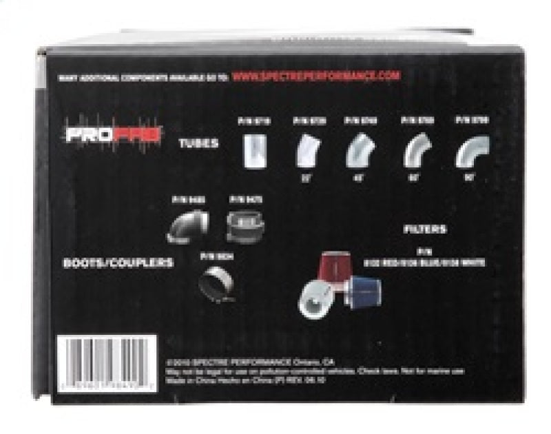 Spectre Plenum 4in. OD x 9in. (Air Cleaner to Stud Inlet) - Single - Racecraft Industries