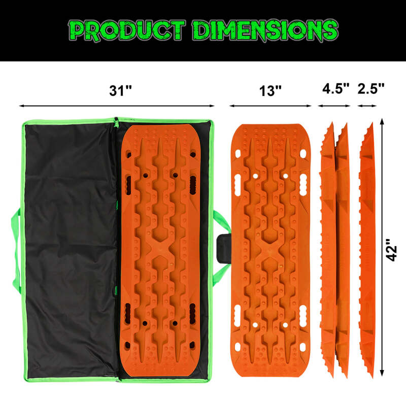 Rhino USA Recovery Traction Boards - Orange (Pair) - Racecraft Industries