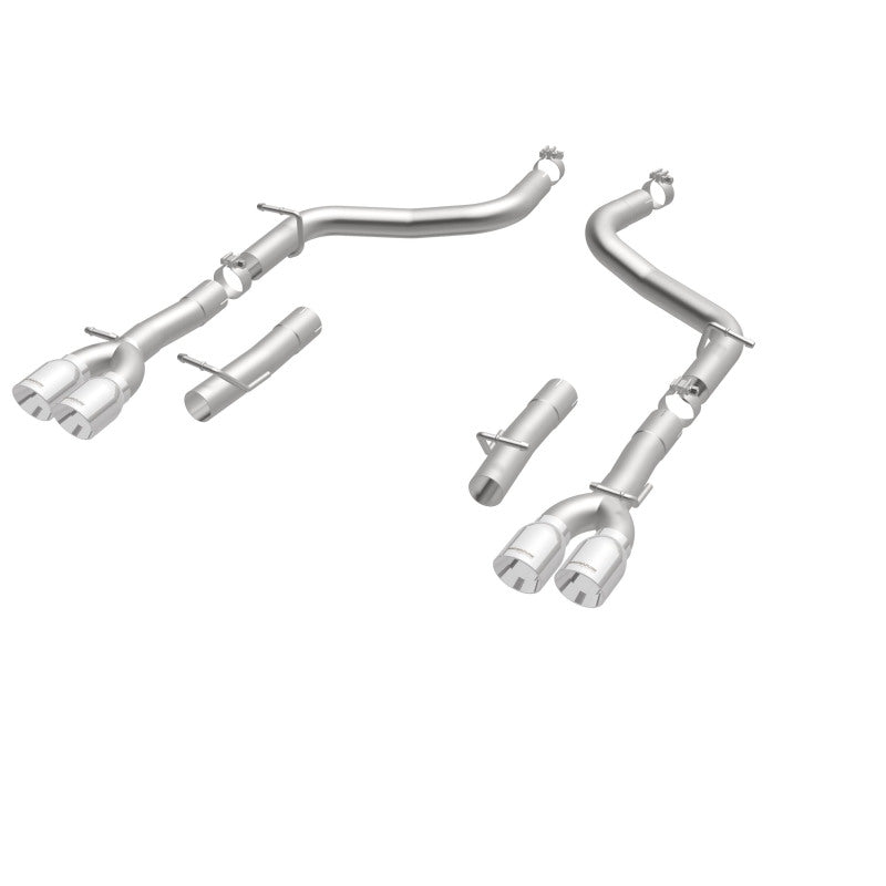 MagnaFlow Axle-Back, SS, 2.5in, Quad Split Rear 3.5in Tip 2015 Dodge Challenger 3.6L V6 - Racecraft Industries