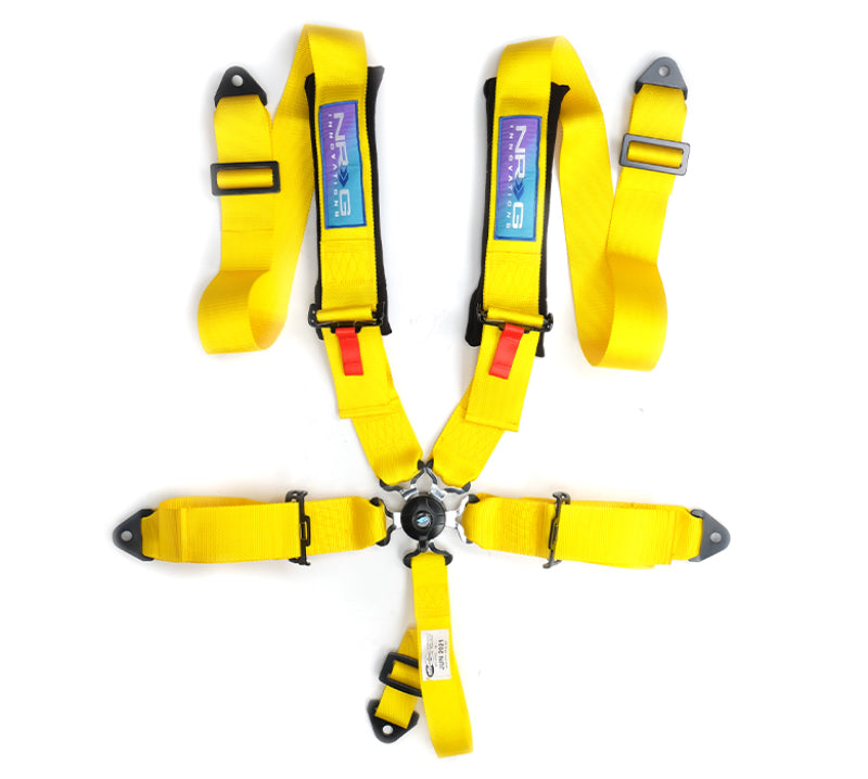 NRG 5PT 3in. Seat Belt Harness / Cam Lock - Yellow - Racecraft Industries