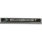 Ford Racing Black/Silver EcoBoost Emblem 3-1/2in x 9/16in - Set of 2 - Racecraft Industries