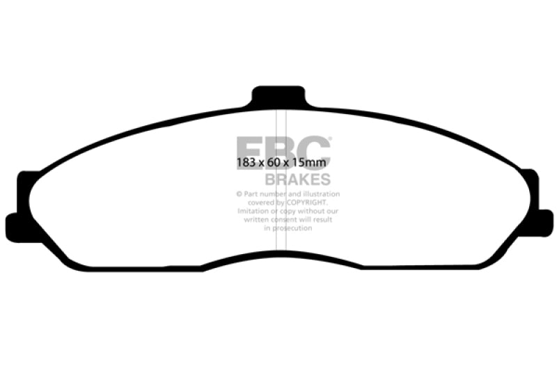 EBC 03-04 Cadillac XLR 4.6 Yellowstuff Front Brake Pads - Racecraft Industries