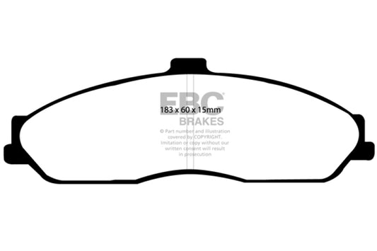 EBC 03-04 Cadillac XLR 4.6 Yellowstuff Front Brake Pads - Racecraft Industries