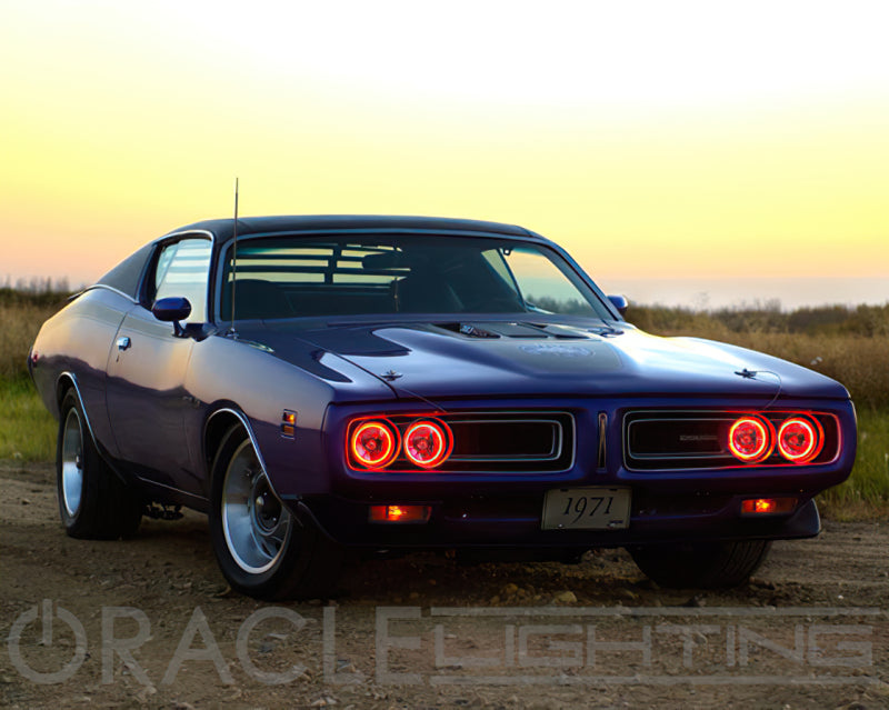 Oracle Pre-Installed Lights 5.75 IN. Sealed Beam - Red Halo SEE WARRANTY - Racecraft Industries