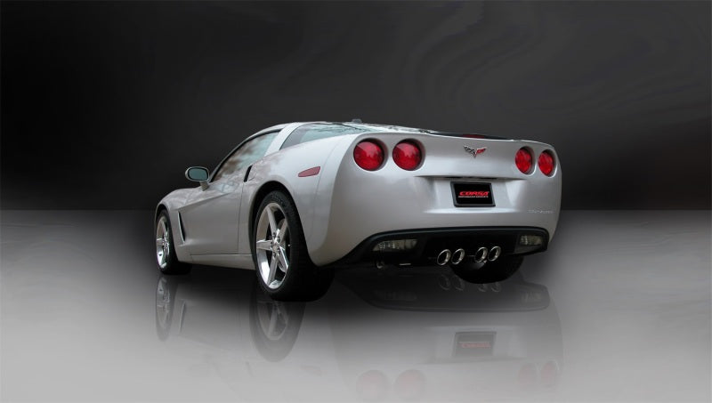 Corsa 2005-2007 Chevrolet Corvette C6 6.0L V8 Polished Sport Axle-Back Exhaust - Racecraft Industries