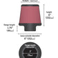 K&N Universal Rubber Filter - Round Tapered 6in Base OD x 3in Flange ID x 6in H - Racecraft Industries