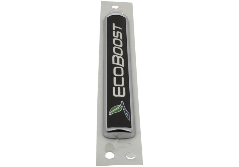 Ford Racing Black/Silver EcoBoost Emblem 3-1/2in x 9/16in - Set of 2 - Racecraft Industries