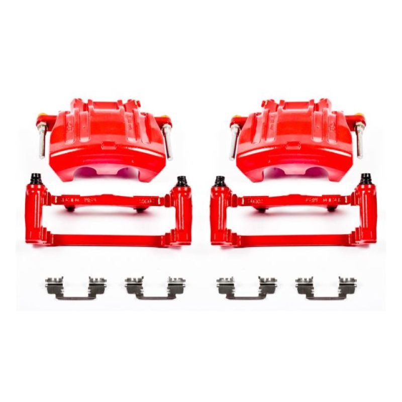 Power Stop 2012 Chrysler 300 Front Red Calipers w/Brackets - Pair - Racecraft Industries