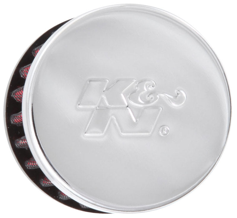 K&N Clamp On Rubber Base Crankcase Vent Filter 0.375in Flange ID x 2in OD x 1.5in Height - Racecraft Industries
