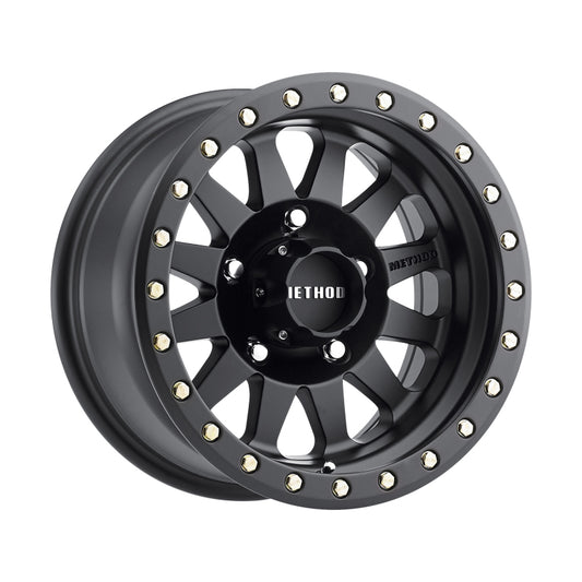 Method MR304 Double Standard 15x10 -50mm Offset 5x4.5 83mm CB Matte Black Wheel - Racecraft Industries