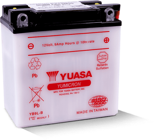 Yuasa YB9L-B Yumicron 12-Volt Battery - Racecraft Industries