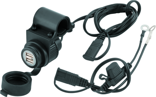 BikeMaster Dual USB Socket w/ Bracket - Racecraft Industries