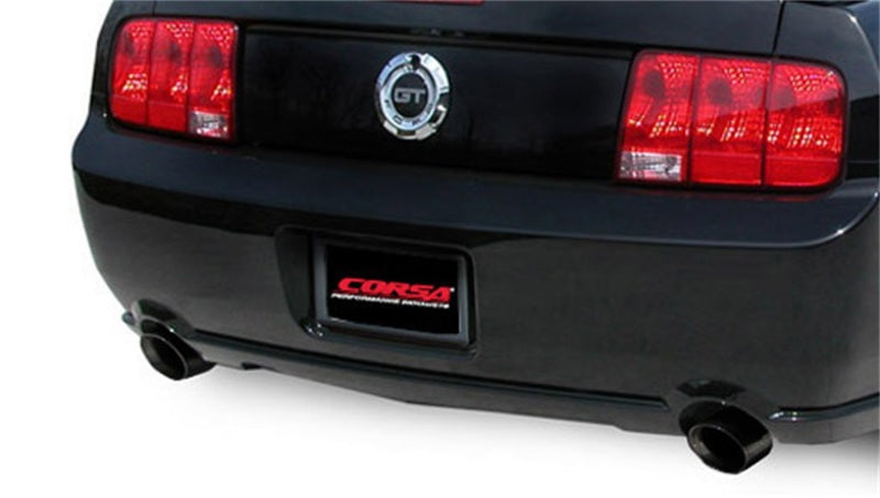 Corsa 2005-2010 Ford Mustang Shelby GT500 5.4L V8 Black Sport Axle-Back Exhaust - Racecraft Industries