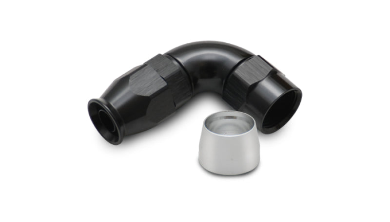 Vibrant Aluminum 90 Deg One Piece Hose End Fitting for PTFE Lined Hose -8AN Size - Racecraft Industries