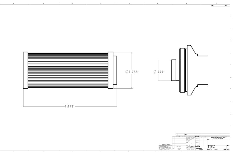 Aeromotive Pro-Series In-Line Fuel Filter - ORB-12 - 10 Micron Microglass Element - Racecraft Industries