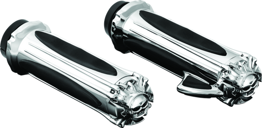 Kuryakyn Premium Zombie Grips With Throttle Boss Throttle-By-Wire Chrome - Racecraft Industries