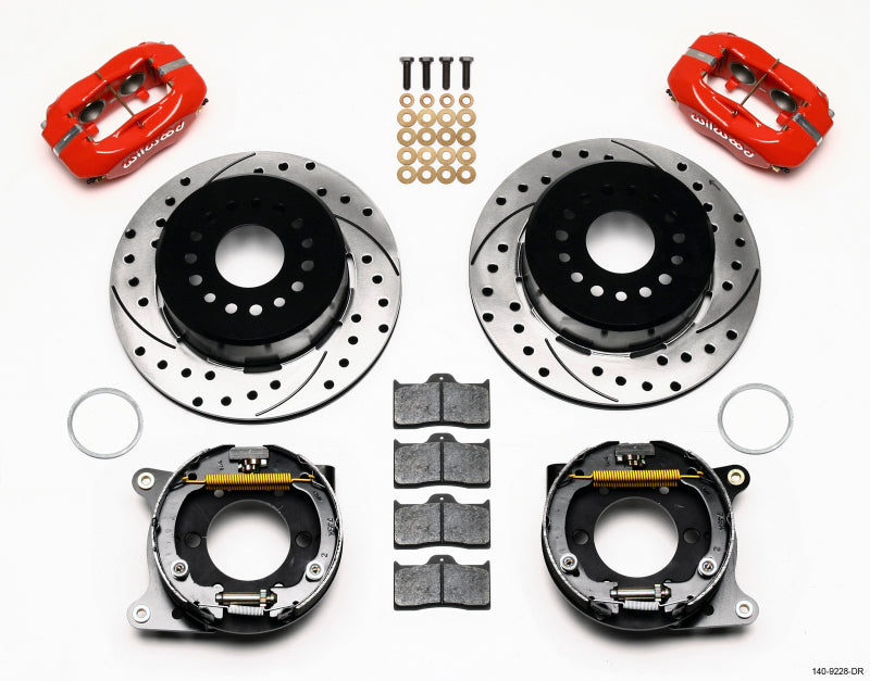 Wilwood Forged Dynalite P/S P-B Kit Drilled-Red 2005-2014 Mustang - Racecraft Industries