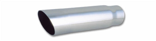 Vibrant 3.5in Round SS Truck/SUV Exhaust Tip (Single Wall Angle Cut) - 3in inlet 11in long - Racecraft Industries