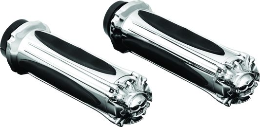 Kuryakyn Zombie Grips Throttle-By-Wire Chrome - Racecraft Industries