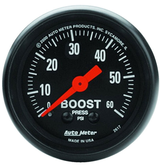 Autometer Z Series 52mm 0-60 PSI Mechanical Boost Gauge - Racecraft Industries