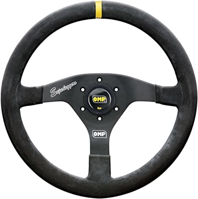 OMP Velocita Superleggero Suede Leather 350mm Diameter Steering Wheel Black - Racecraft Industries