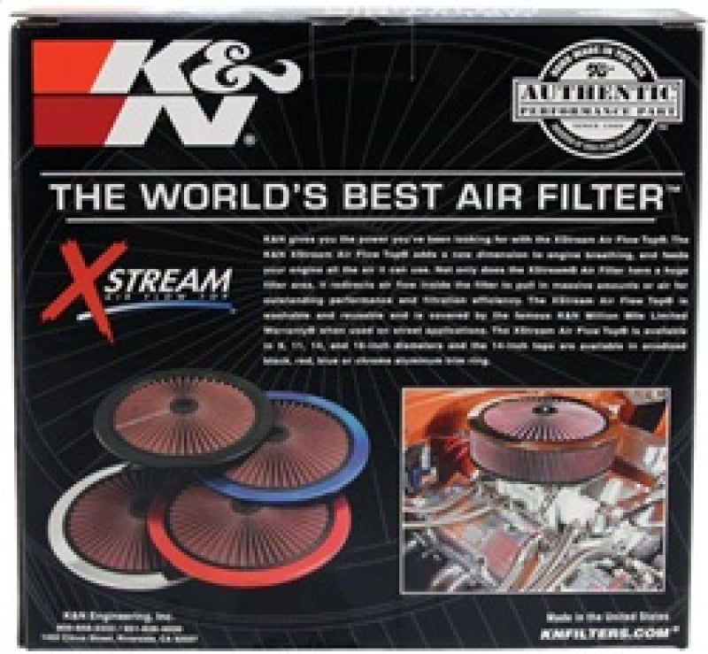 K&N X-Stream Top Filter Only 11in - Black - Racecraft Industries