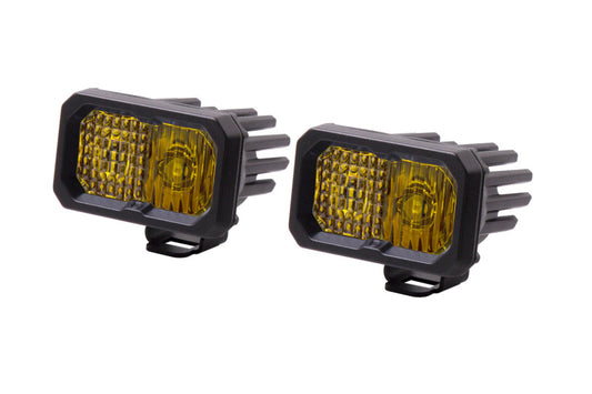 Diode Dynamics Stage Series 2 In LED Pod Sport - Yellow Combo Standard ABL (Pair) - Racecraft Industries