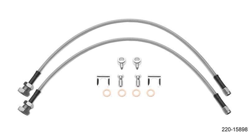 Wilwood Flexline Kit 24in 7/16-20in Banjo - 5/8-26in Male Bulkhead (Fits D52 Caliper) - Racecraft Industries