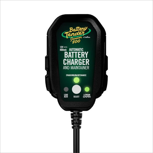 battery Tender 12V, 800mA Selectable Lead Acid/Lithium Battery Charger - Racecraft Industries