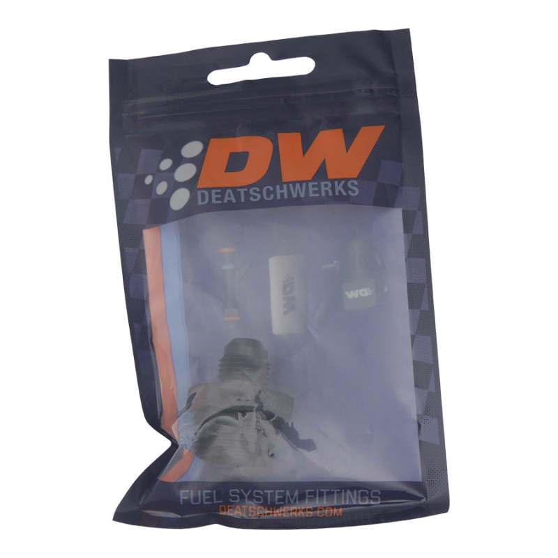 DeatschWerks 10AN ORB Male to 6AN Male Flare Adapter (Incl O-Ring) - Anodized Matte Black - Racecraft Industries