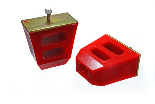 Energy Suspension Universal 4.5in Tall x 4.5in Long x 2.5in Wide Red Bump Stops (2 per set) - Racecraft Industries