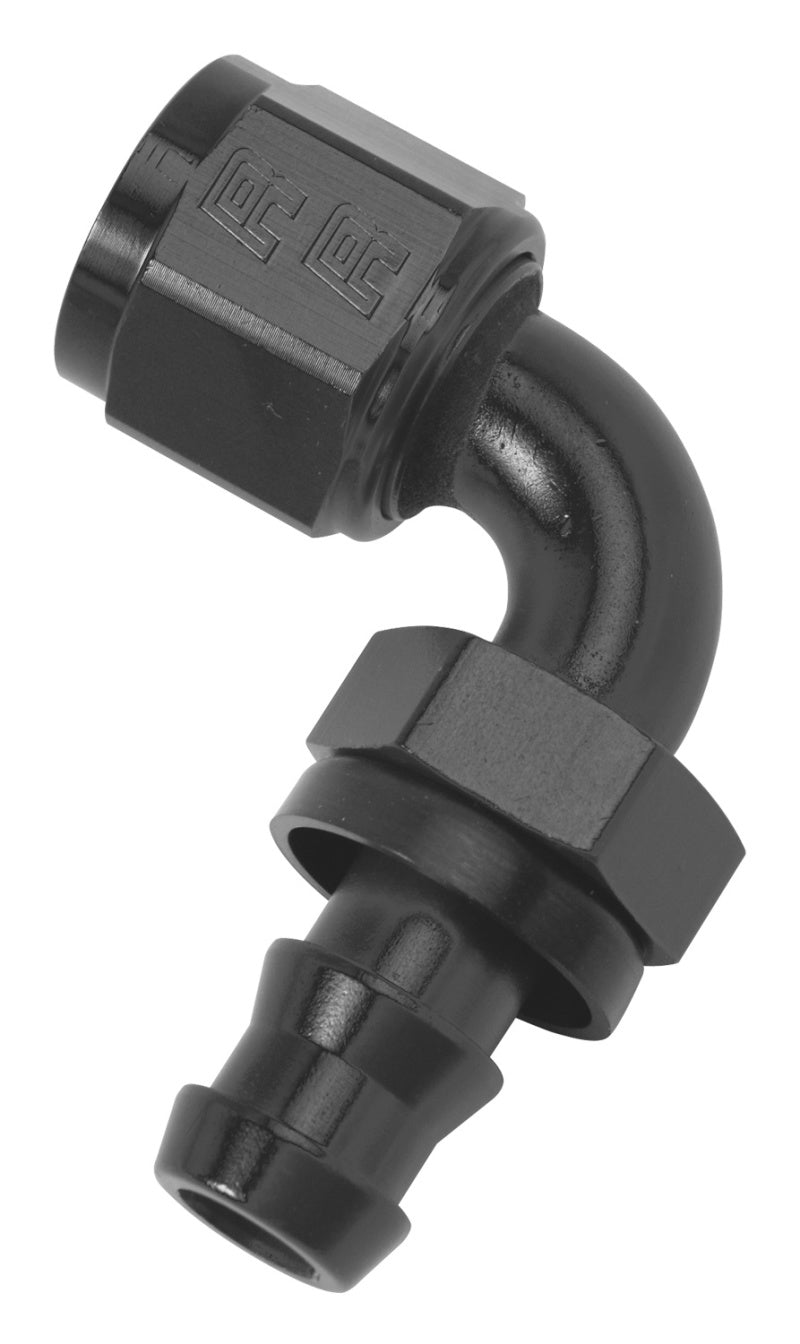 Russell Performance -10 AN Twist-Lok 90 Degree Hose End (Black) - Racecraft Industries