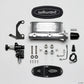 Wilwood HV Tandem M/C Kit w L/H Bracket & Prop Valve - 1in Bore Ball Burnished - Racecraft Industries