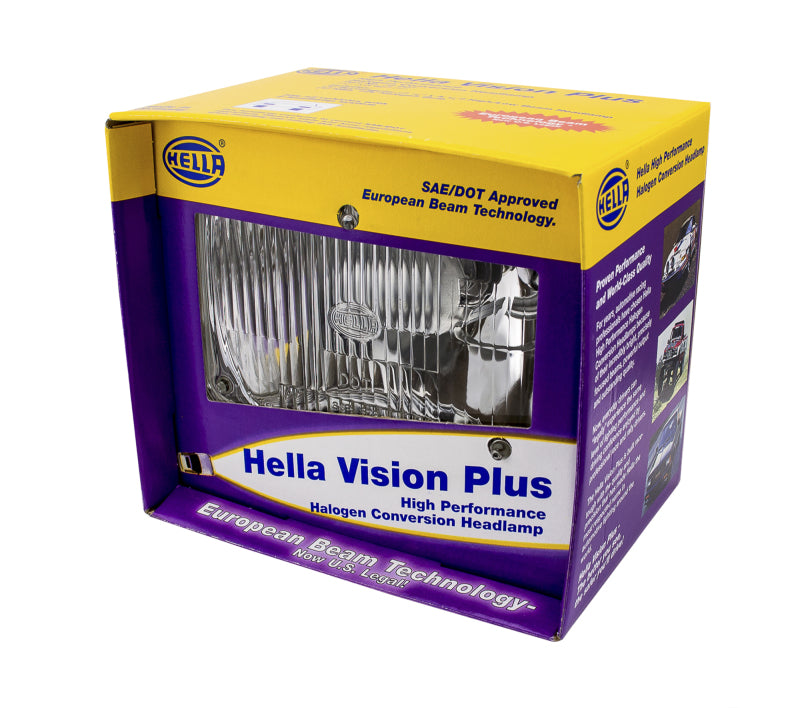 Hella Vision Plus 8in x 6in Sealed Beam Conversion Headlamp - Single Lamp - Racecraft Industries