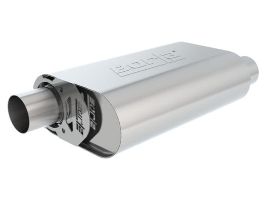 Borla CrateMuffler SBC Hot 350/383 3inch Offset/Offset 14in x 4.35in x 9in Oval Muffler - Racecraft Industries