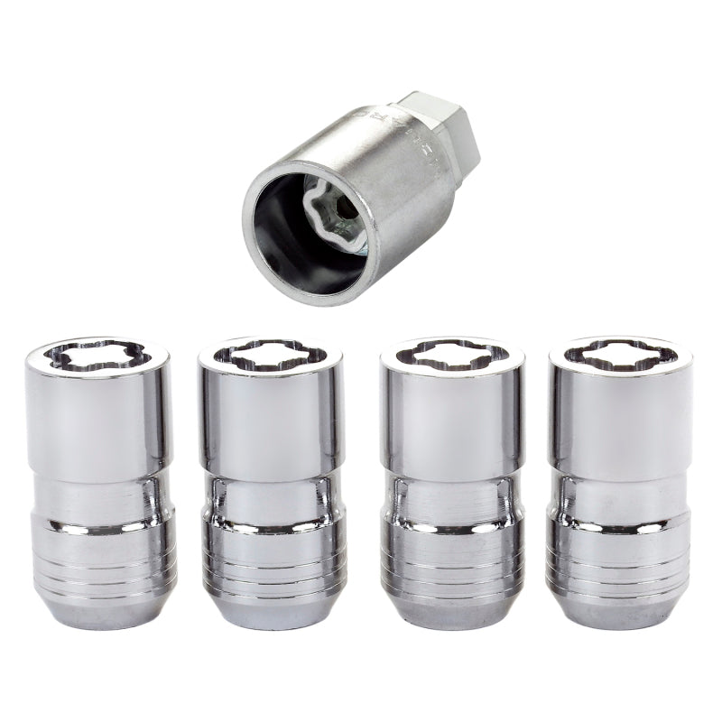 McGard Wheel Lock Nut Set - 4pk. (Cone Seat) M14X1.5 / 21mm & 22mm Dual Hex / 1.639in. L - Chrome - Racecraft Industries