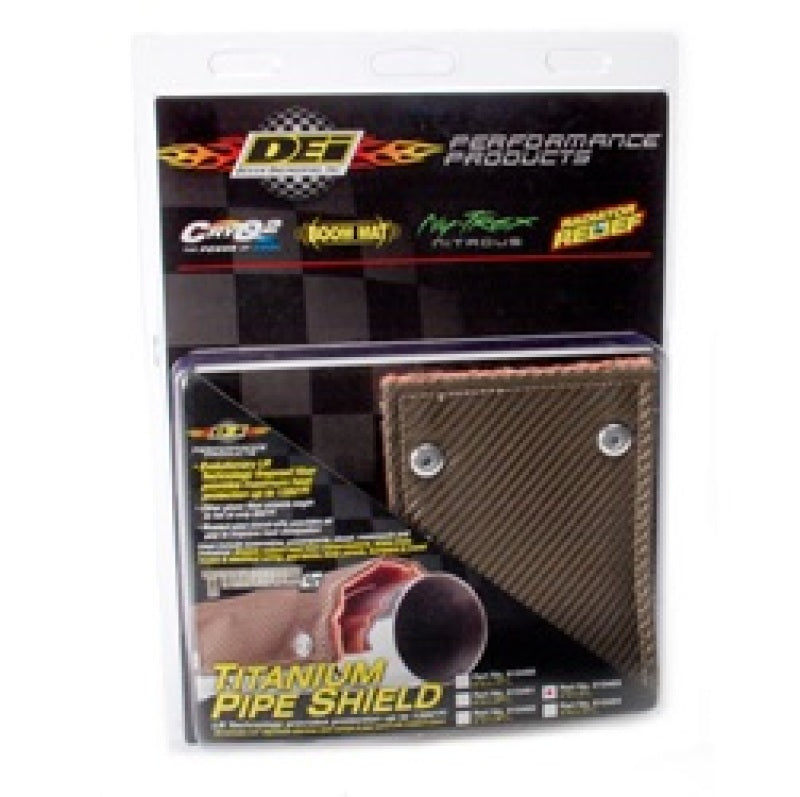 DEI Pipe Shield w/Stainless Steel Clamps - 4in x 8in - Titanium - Racecraft Industries