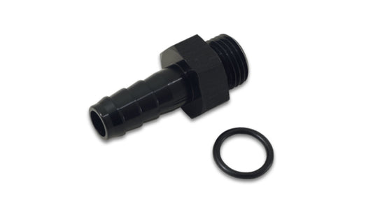 Vibrant Aluminum Male -6AN ORB to 3/8in Barb w/O-Ring - Anodized Black - Racecraft Industries