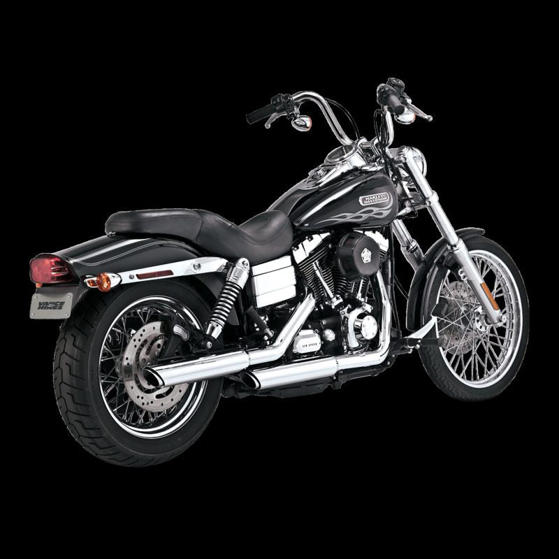 Vance & Hines HD Dyna 91-17 3In Twin Slash Slip PCX Slip-On Exhaust - Racecraft Industries
