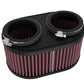 K&N 2-1/8in DUAL FLG 6-1/4 X 4inOD 3inH Universal Clamp-On Air Filter - Racecraft Industries