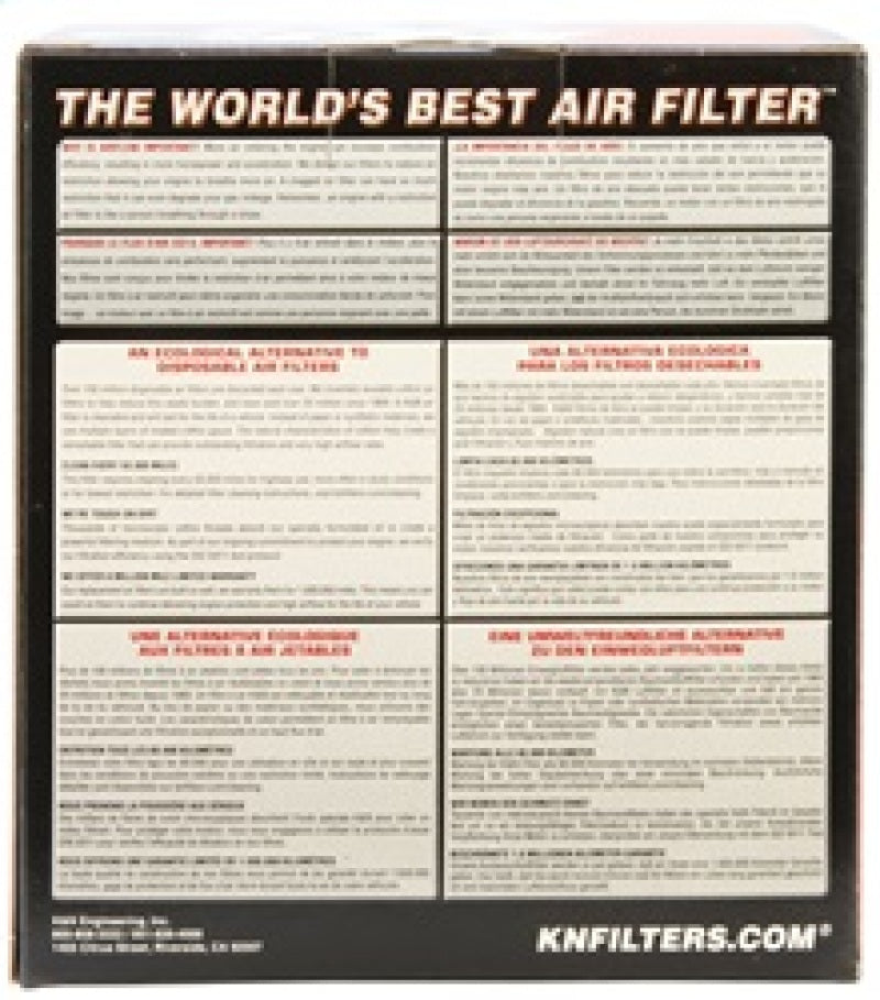K&N Universal Rubber Filter 4.5in Flange ID / 5.875in Base OD / 5.125in Top OD / 5in Height - Racecraft Industries
