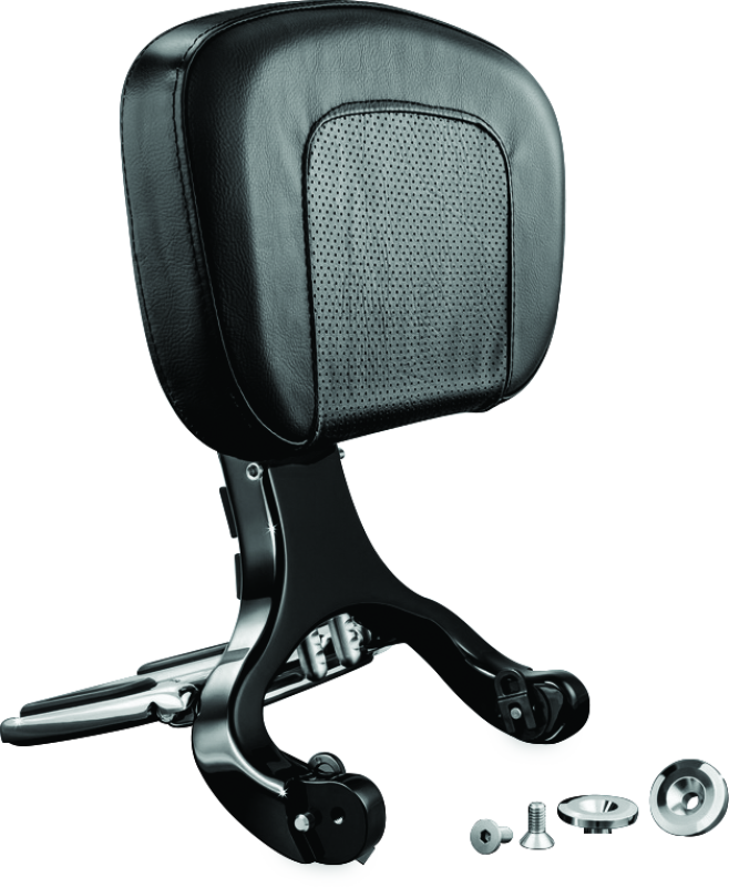 Kuryakyn Multi-Purpose Backrest Black & Chrome - Racecraft Industries