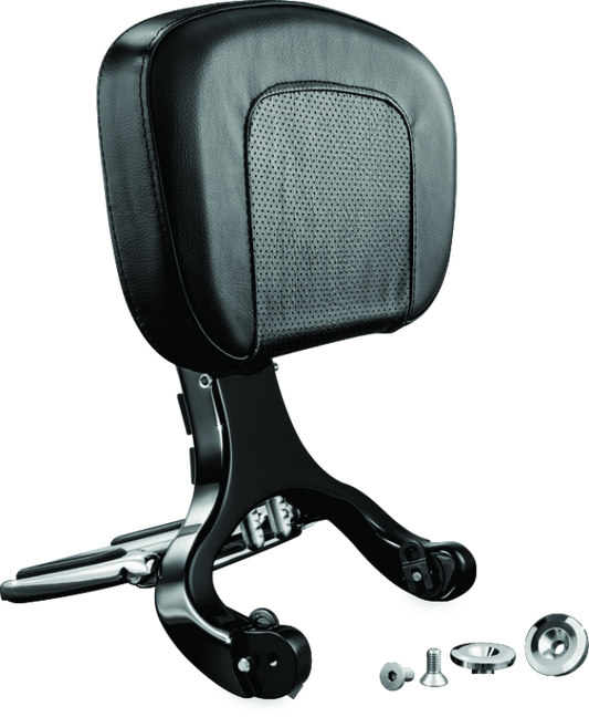 Kuryakyn Multi-Purpose Backrest Black & Chrome - Racecraft Industries