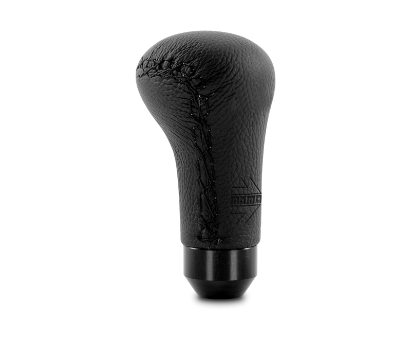 Momo Anatomico Shift Knob - Black Leather, Black Stitching - Racecraft Industries