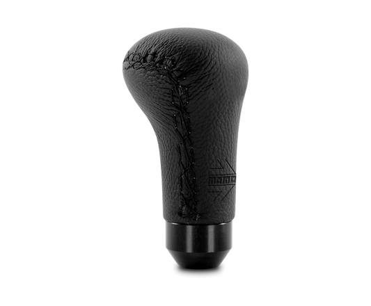 Momo Anatomico Shift Knob - Black Leather, Black Stitching - Racecraft Industries