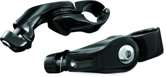 Kuryakyn Tour Tech 4in Back Arm With 1-1/4in Clamps Without Pegs Black - Racecraft Industries