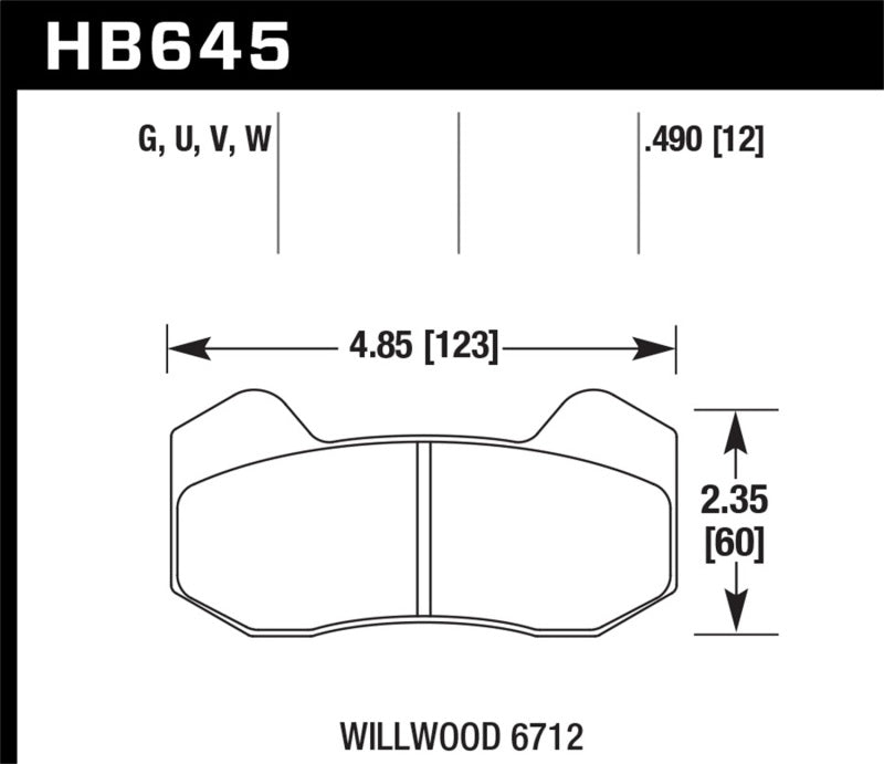 Hawk Wilwood Type 6712 DTC-30 Brake Pads - Racecraft Industries